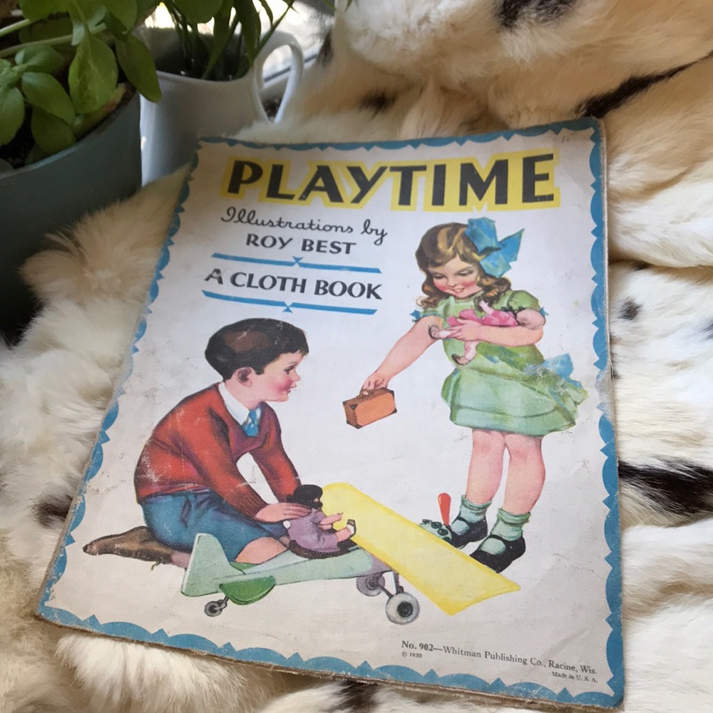 Vintage 1930 Playtime Cloth Book no. 902